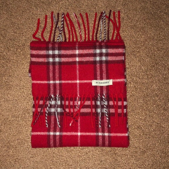 Burberry Red Plaid Scarf - Picture 1 of 3